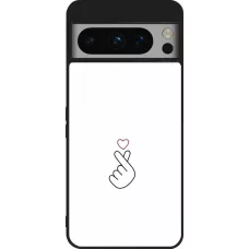 Google Pixel 8 Pro Case Hülle - Silikon schwarz Valentine 2024 heart by Millennials