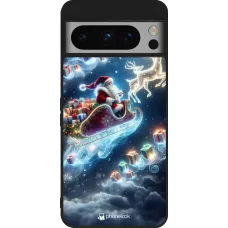 Google Pixel 8 Pro Case Hülle - Silikon schwarz Weihnachten 2023 Verzauberter Weihnachtsmann