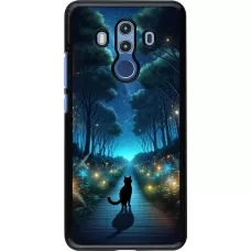 Coque Huawei Mate 10 Pro - Chat noir promenade