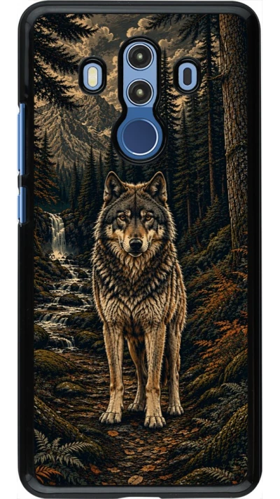 Coque Huawei Mate 10 Pro - Linocut Loup