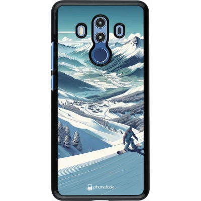 Coque Huawei Mate 10 Pro - Snowboarder Montagne