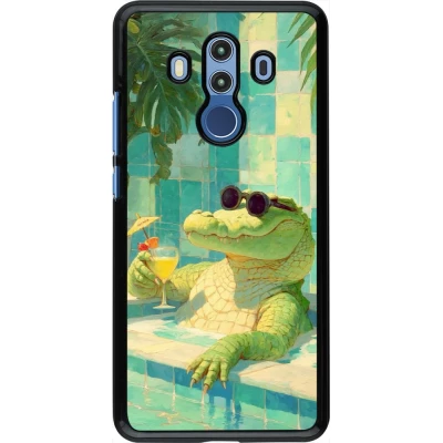 Coque Huawei Mate 10 Pro - Crocodile in the swimming pool Summer 2026