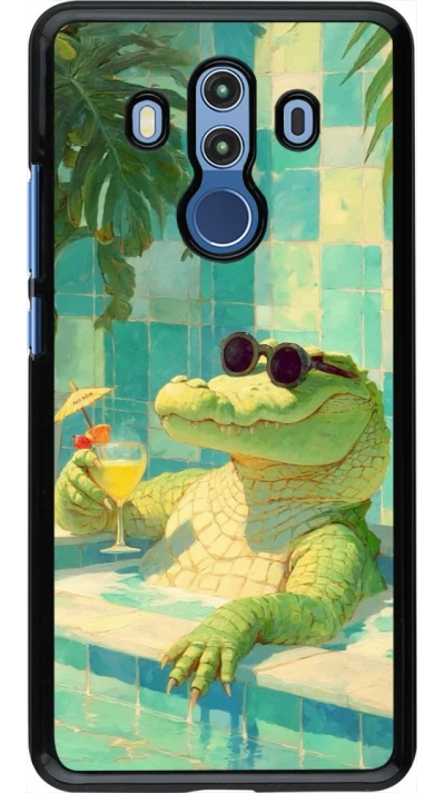 Coque Huawei Mate 10 Pro - Crocodile in the swimming pool Summer 2026
