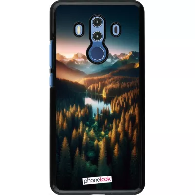 Huawei Mate 10 Pro Case Hülle - Sonnenuntergang Waldsee