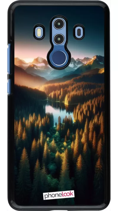 Huawei Mate 10 Pro Case Hülle - Sonnenuntergang Waldsee