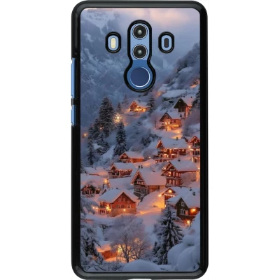 Huawei Mate 10 Pro Case Hülle - Winter 25 Winter snowy village