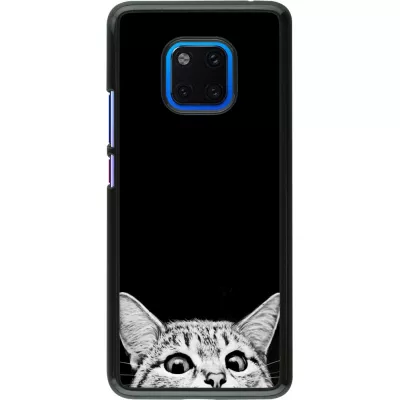 Hülle Huawei Mate 20 Pro - Cat Looking Up Black