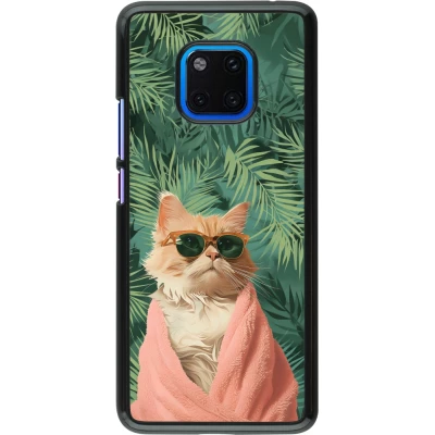 Coque Huawei Mate 20 Pro - Cat Summer Palms