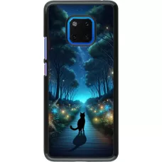 Coque Huawei Mate 20 Pro - Chat noir promenade