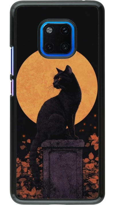 Coque Huawei Mate 20 Pro - Halloween 2026 Cat Art Nouveau