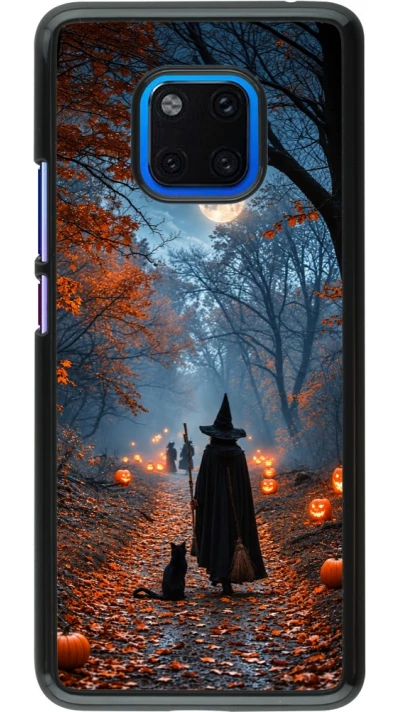 Coque Huawei Mate 20 Pro - Halloween 2026 Witch with a cat
