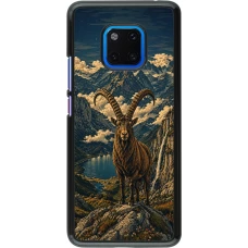 Huawei Mate 20 Pro Case Hülle - Linocut Steinbock