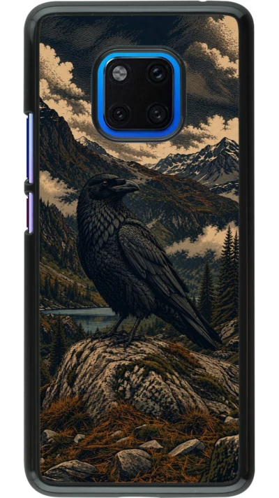 Huawei Mate 20 Pro Case Hülle - Linocut Grosser Rabe
