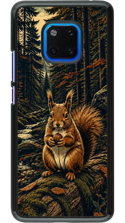 Huawei Mate 20 Pro Case Hülle - Linocut Eichhörnchen