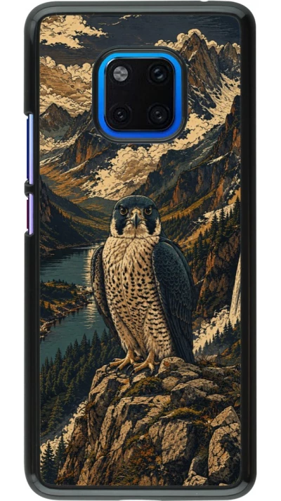 Huawei Mate 20 Pro Case Hülle - Linocut Wanderfalke