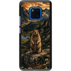 Huawei Mate 20 Pro Case Hülle - Linocut Murmeltier