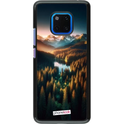Huawei Mate 20 Pro Case Hülle - Sonnenuntergang Waldsee