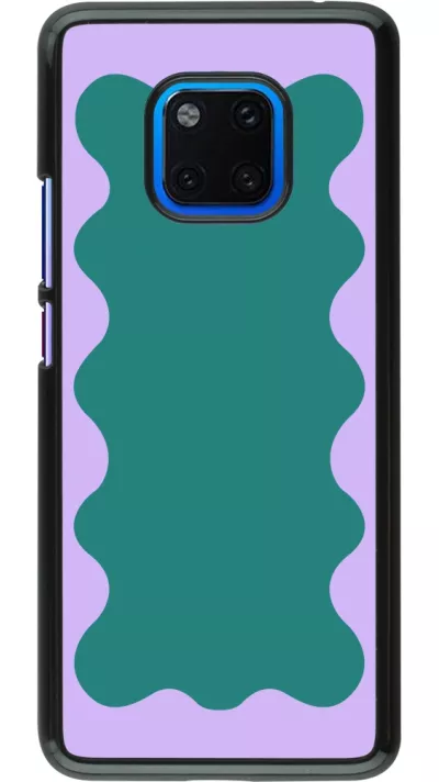 Coque Huawei Mate 20 Pro - Wavy Rectangle Green Purple