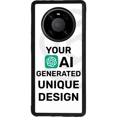Huawei Mate 40 Pro Case Hülle - Silikon schwarz Weltweit einzigartig erstellt dank Deiner Kreativität und künstlicher Intelligenz (KI)