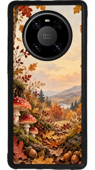 Huawei Mate 40 Pro Case Hülle - Silikon schwarz Autumn 26 Illustrated Autumn