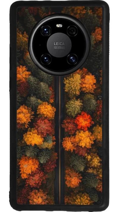 Huawei Mate 40 Pro Case Hülle - Silikon schwarz Autumn 26 Road in autumn