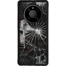 Coque Huawei Mate 40 Pro - Silicone rigide noir Broken Screen