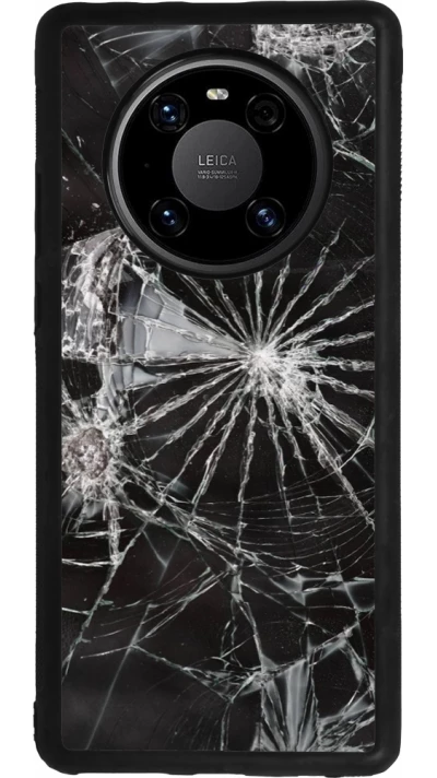 Huawei Mate 40 Pro Case Hülle - Silikon schwarz Broken Screen