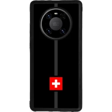 Coque Huawei Mate 40 Pro - Silicone rigide noir Canton CH noir