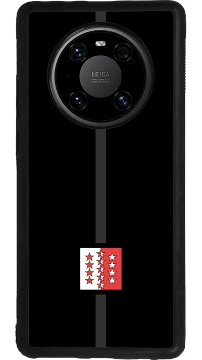 Huawei Mate 40 Pro Case Hülle - Silikon schwarz Kanton VS schwarz