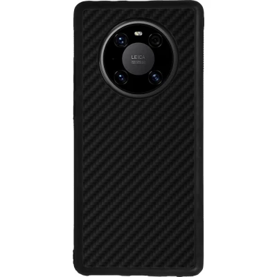 Coque Huawei Mate 40 Pro - Silicone rigide noir Carbon Basic