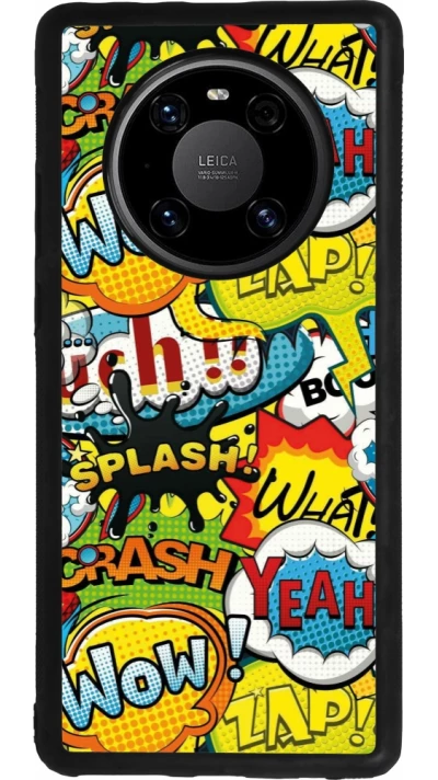 Huawei Mate 40 Pro Case Hülle - Silikon schwarz Cartoons slogans