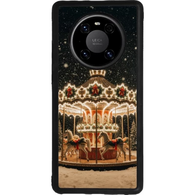 Huawei Mate 40 Pro Case Hülle - Silikon schwarz Christmas 25 Carousel