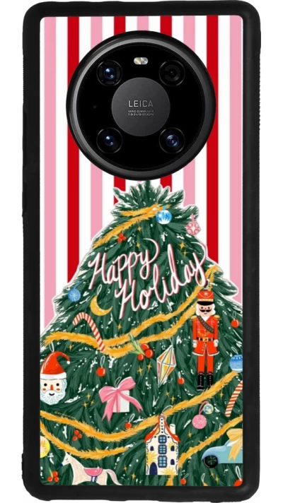 Huawei Mate 40 Pro Case Hülle - Silikon schwarz Christmas 25 Happy Holiday