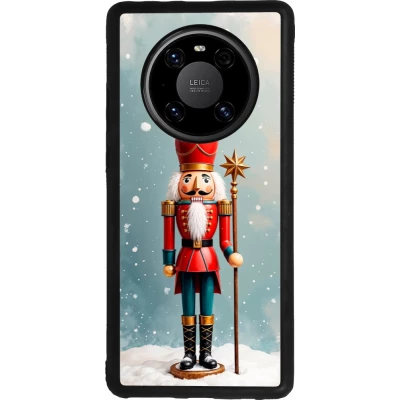Huawei Mate 40 Pro Case Hülle - Silikon schwarz Christmas 25 Nutcracker Snow