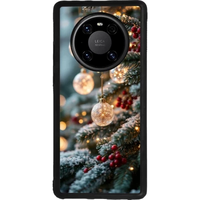 Huawei Mate 40 Pro Case Hülle - Silikon schwarz Christmas 25 Xmas Decorated Tree