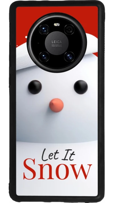 Huawei Mate 40 Pro Case Hülle - Silikon schwarz Christmas 25 Xmas Snowman