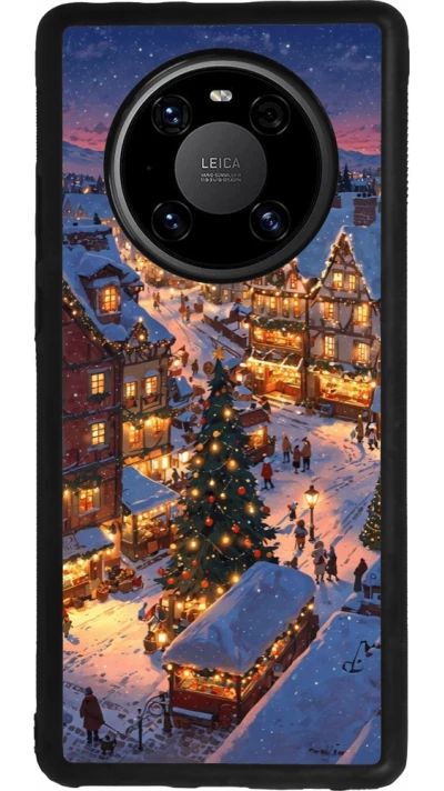 Huawei Mate 40 Pro Case Hülle - Silikon schwarz Christmas 25 Xmas Village