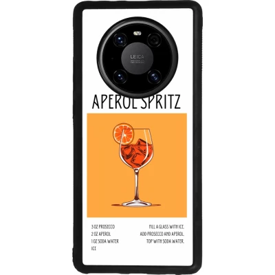 Huawei Mate 40 Pro Case Hülle - Silikon schwarz Cocktail Rezept Aperol Spritz