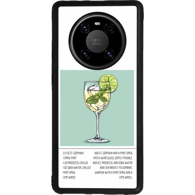 Coque Huawei Mate 40 Pro - Silicone rigide noir Cocktail recette Hugo