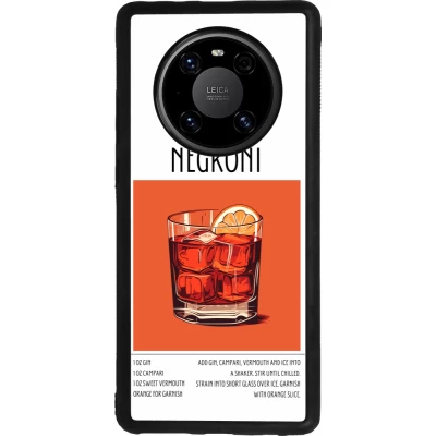Coque Huawei Mate 40 Pro - Silicone rigide noir Cocktail recette Negroni