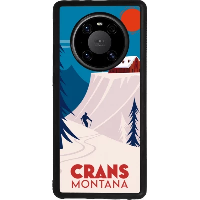 Coque Huawei Mate 40 Pro - Silicone rigide noir Crans-Montana Cabane
