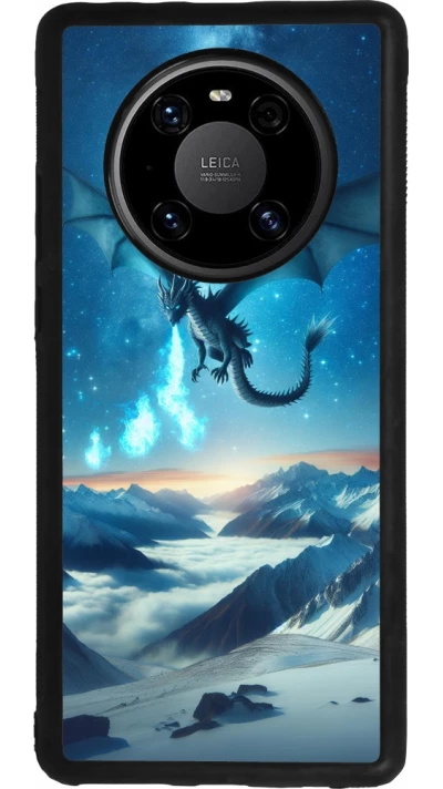 Huawei Mate 40 Pro Case Hülle - Silikon schwarz Drache nächtliche Berg