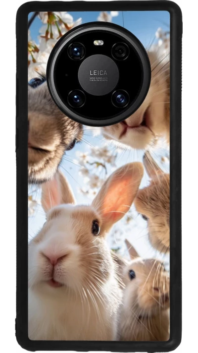 Huawei Mate 40 Pro Case Hülle - Silikon schwarz Easter 2026 Rabbits