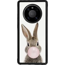 Huawei Mate 40 Pro Case Hülle - Silikon schwarz Easter 2023 bubble gum bunny