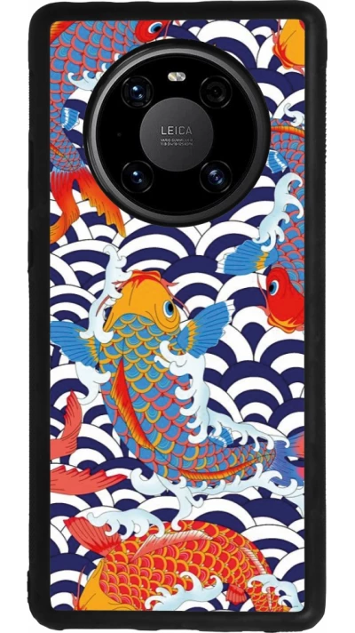 Huawei Mate 40 Pro Case Hülle - Silikon schwarz Easter 2023 japanese fish
