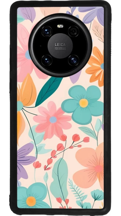 Huawei Mate 40 Pro Case Hülle - Silikon schwarz Easter 2024 spring flowers