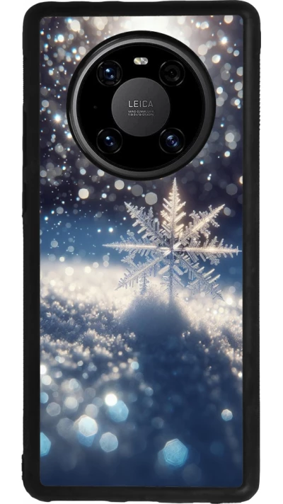 Huawei Mate 40 Pro Case Hülle - Silikon schwarz Schneeflocke Solar Glanz