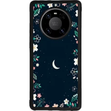 Huawei Mate 40 Pro Case Hülle - Silikon schwarz Flowers space