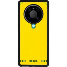 Huawei Mate 40 Pro Case Hülle - Silikon schwarz Brasilien 2026 personalisierbares Fussballtrikot