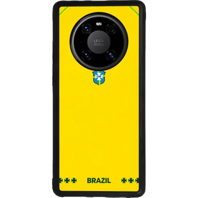Coque Huawei Mate 40 Pro - Silicone rigide noir Maillot de football Bresil 2026 personnalisable